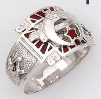 Sterling Silver Shrine Ring Ring Solid Back#33